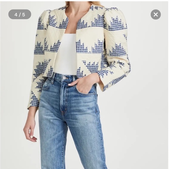 Sea NY Gloucester Quilted Cropped Puff Sleeve Jacket - Picture 4 of 5